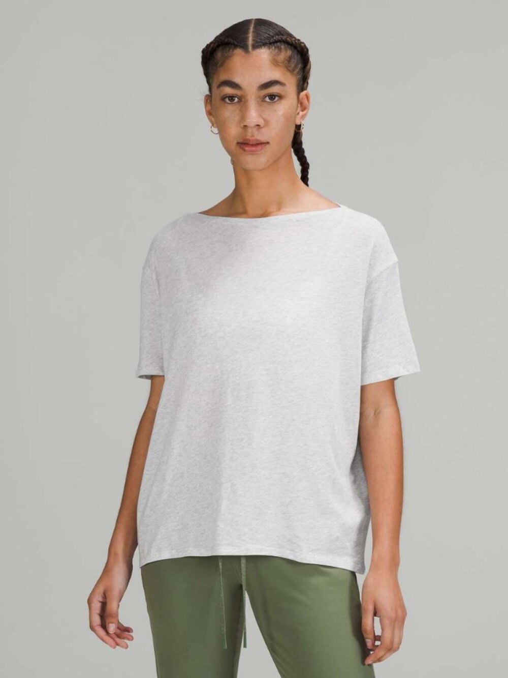 Lululemon Women's Back in Action Short Sleeve T-Shirt - Light Grey